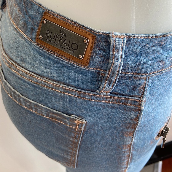 BUFFALO* Rose Gold Shimmer Mid-Rise Skinny Jeans - Picture 9 of 11